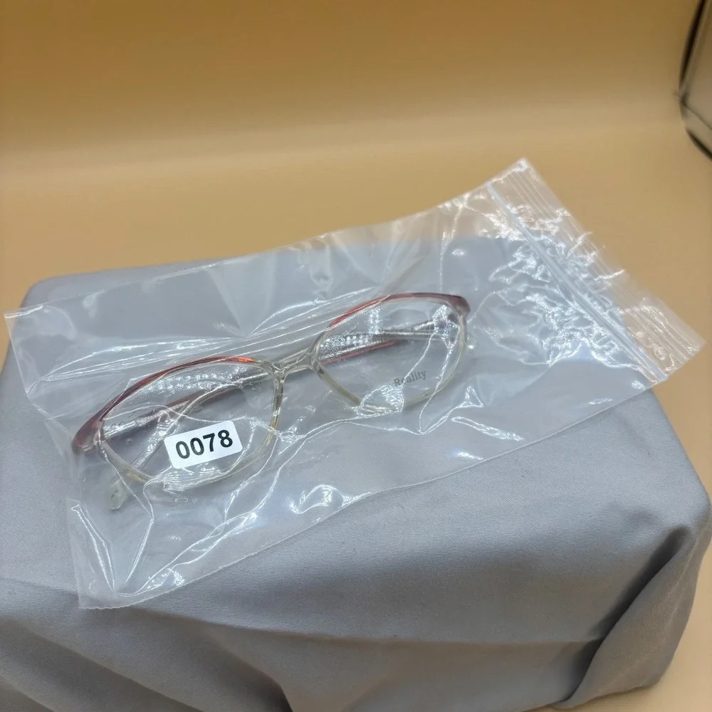 Reality Eyewear H3702 Frames Women 51-14-130 Clear Brown Excellent OfficeSiren